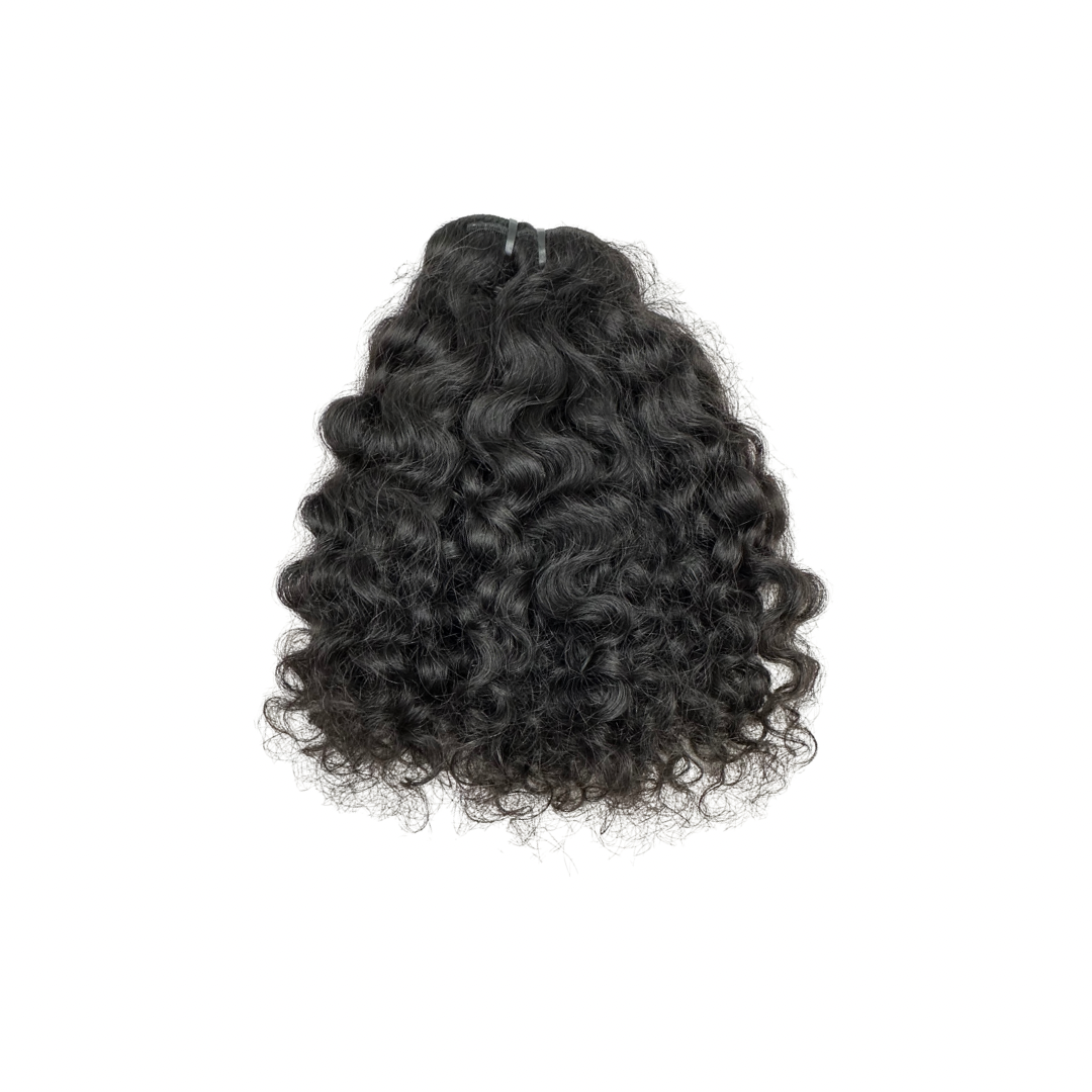 Raw Indian Natural Curly Clip-Ins – 200g (Non-Seamless)