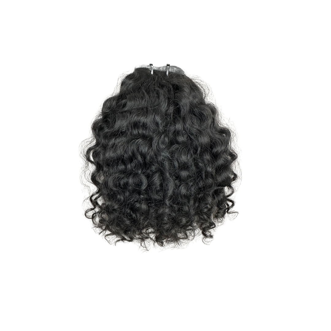 Raw Indian Natural Curly Seamless Clip-Ins – 100g