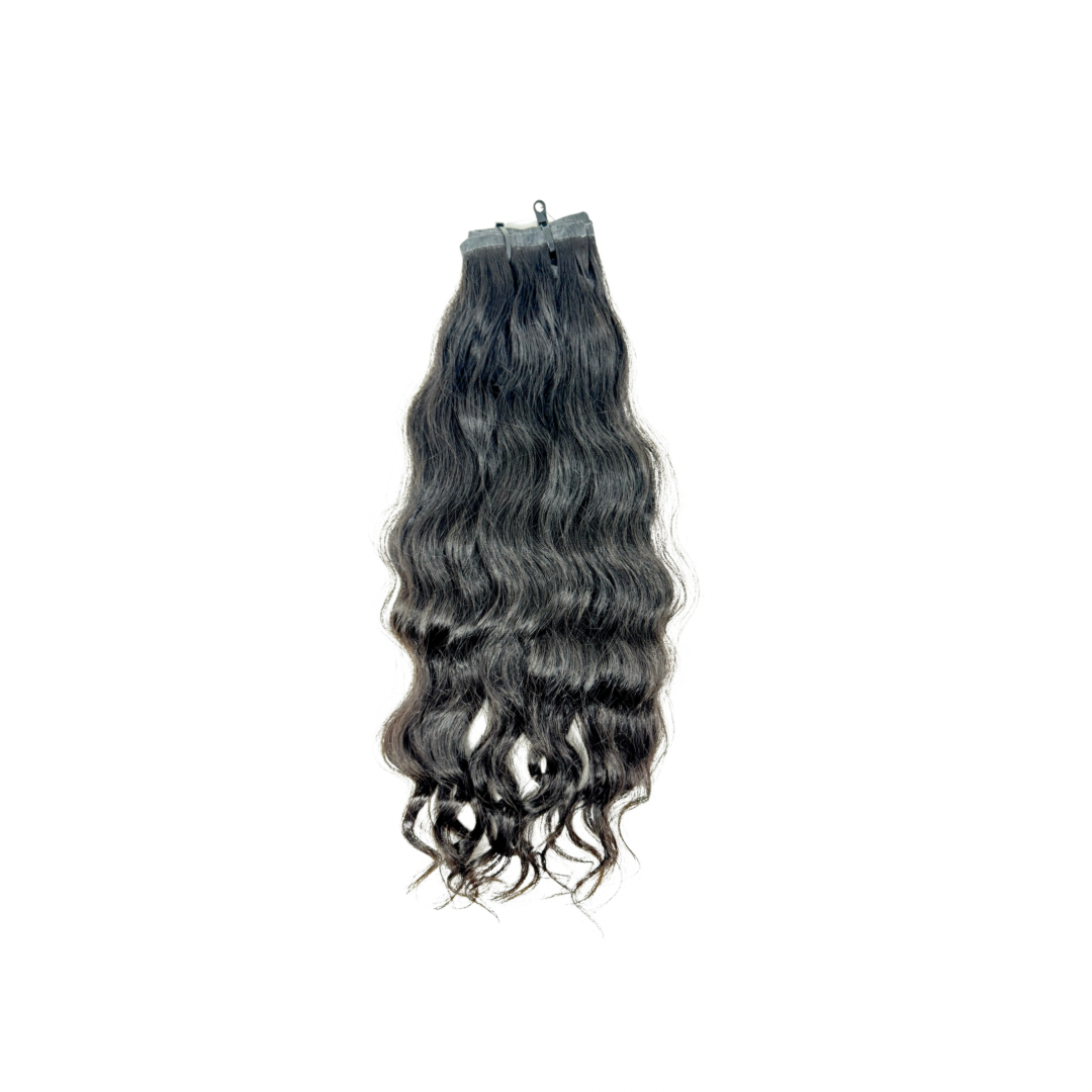 Raw Indian Natural Wavy Seamless Clip-Ins – 100g