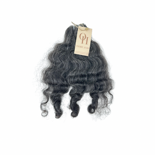 Raw Indian Dark Gray Natural Wavy Bundles (Wefts)