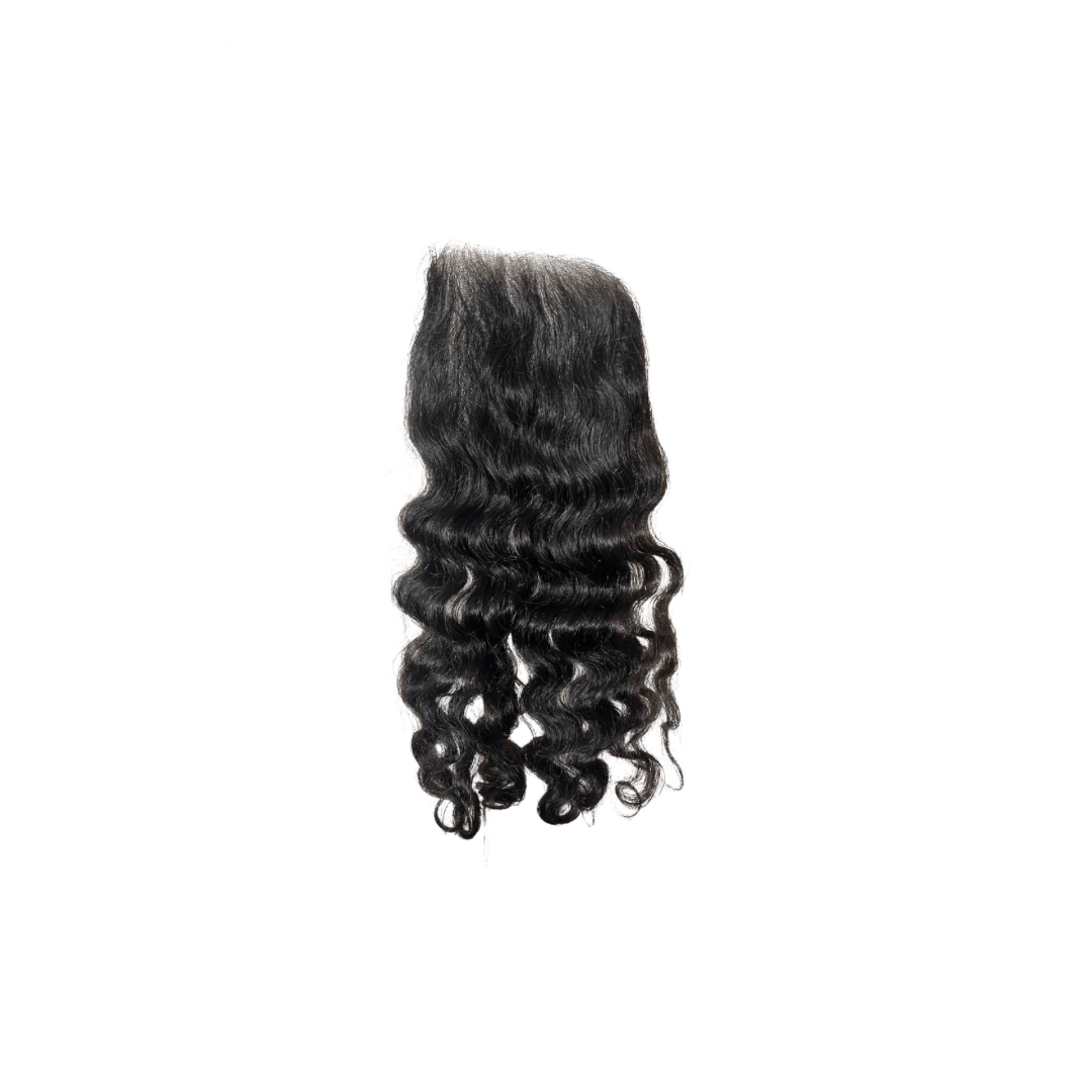 5×5 Raw Indian Natural Curly Lace Closure