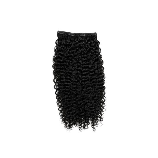 Deep Curly Seamless Clip-In Hair Extensions - (100g)