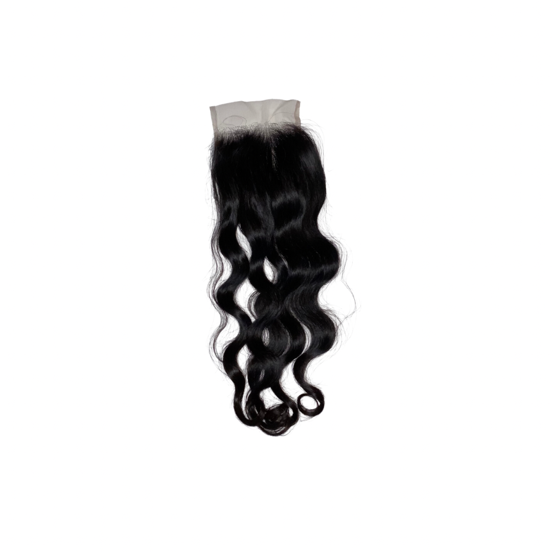 5×5 Raw Indian Natural Wavy Lace Closures