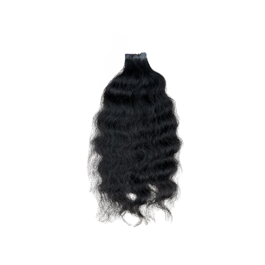 Wavy Curly Tape-In Hair Extensions